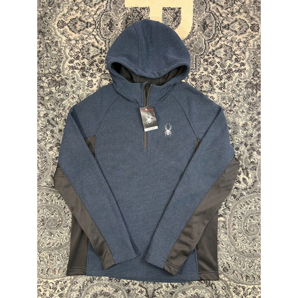 Men's Spyder Brand Boundless Full zip Hoodie Size Large Blue
